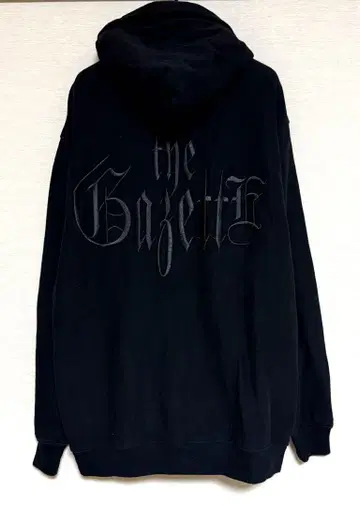 the GazettE 새상품급 LOGO HOODIE 18th 블랙 자수