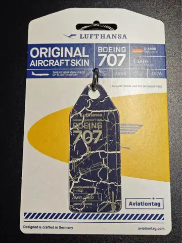 루프트한자 항공 B707-430 Aviationtag 화이트 블랙