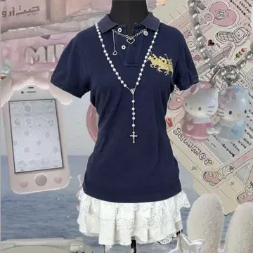 00s y2k RALPH LAUREN 폴로 셔츠 반팔 골드 포니