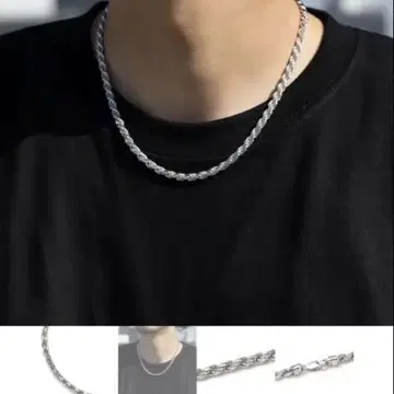 AVALANCHE 실버 로프 목걸이 4.5mm 45cm
