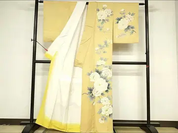 호몬기 모란 금채 순수 실크
