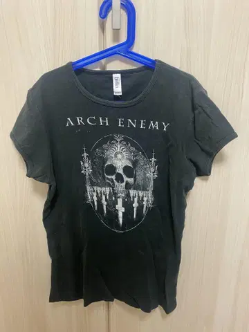 헤이세이 갸루 y2k Arch Enemy 스컬 티셔츠