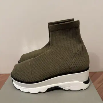SNIDEL 올리브 오픈토 하이컷 스니커즈