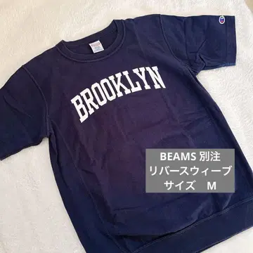 BEAMS 별주 Champion 리버스 위브 T셔츠 BROOKLYN