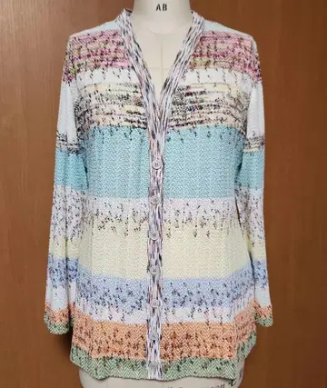 MISSONI 멀티 컬러 긴팔 가디건 46 사이즈