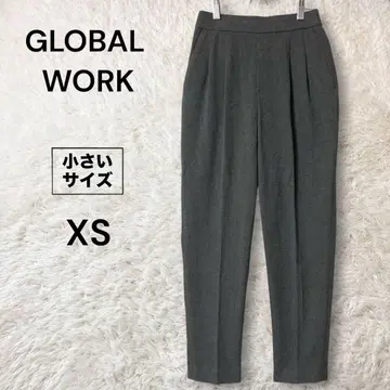 GLOBAL WORK 턱 테이퍼드 팬츠 센터 프레스 XS 작은 사이즈