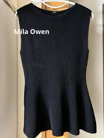 Mila Owen 슬리브리스 니트 0 (블랙)