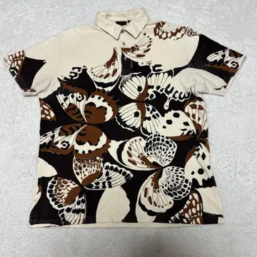 ETRO 버터플라이 패턴 피케 셔츠 XL