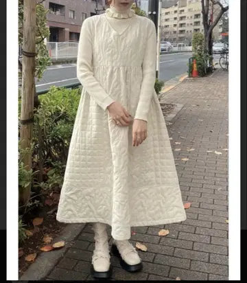 메리 제니 튤립 퀼트 개더 원피스