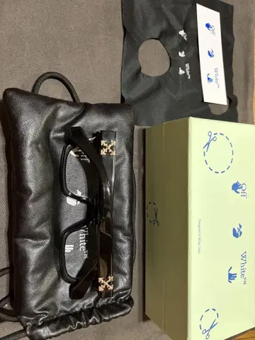 OFF-WHITE 스퀘어 안경 블랙 블루