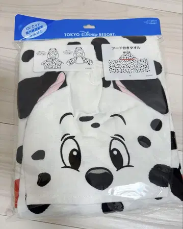 TOKYO DISNEY RESORT 후드 부착 타월 달마시안 새상품