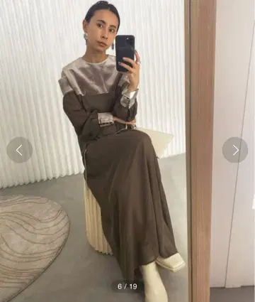 아메리 톱 커버 시어 드레스