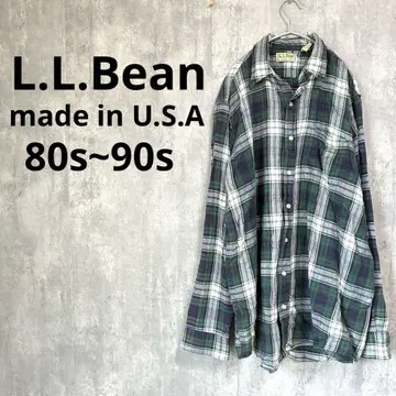 L.L.Bean 80년대~90년대 플란넬 셔츠 체크 남성용 면