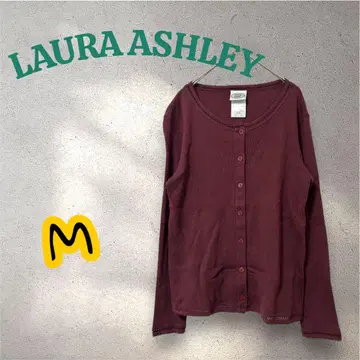 LAURA ASHLEY 로라 애슐리 버건디 긴팔 버튼 상의