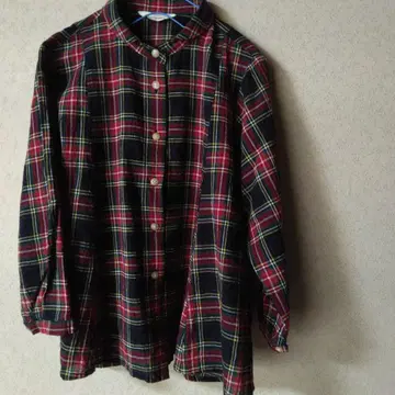 Cotton House 체크 무늬 블라우스