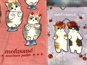 mofusand 모프 샌드 페이스 타월 2장 세트 파르페 & 체리