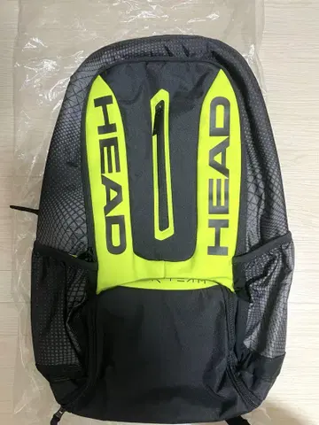 [미사용 새상품] HEAD 라켓 백 백팩 블랙 형광