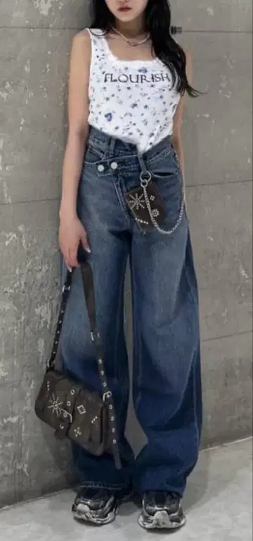 CROSS WAIST WIDE STRAIGHT
