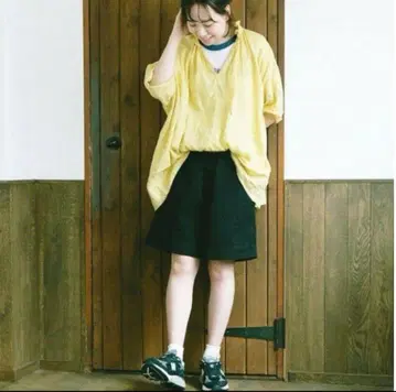 nest Robe 린넨 프릴 튜닉 블라우스