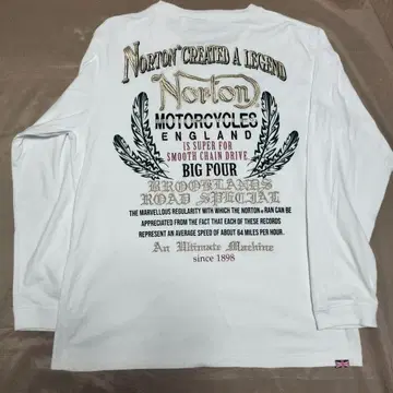 Norton 노턴 페더 골드 크루 롱 티셔츠 y2k