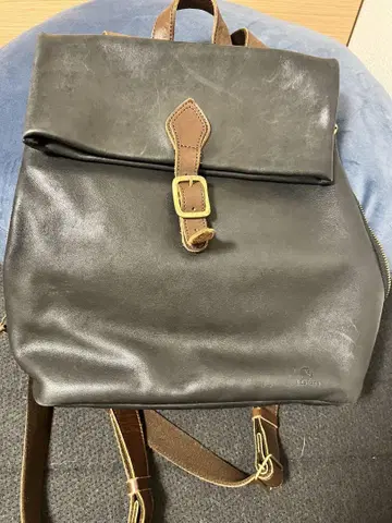 가죽 플랩 백팩