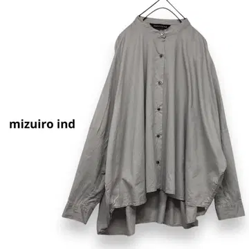 mizuiro ind 백 개더 와이드 셔츠 스탠드 카라 밴드 카라
