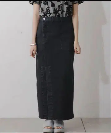 Kastane 아시메 데님 롱 스커트