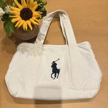 Ralph Lauren 아이보리 토트백
