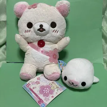 리락쿠마 코리락쿠마 사쿠라 봉제 인형 마메고마 딸기 봉제 인형