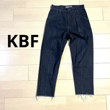 KBF 테이퍼드 데님 팬츠 청바지 컷오프 36 인디고