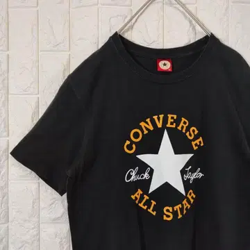 컨버스 티셔츠 ALL STAR 별 빅 로고 반팔 블랙 M