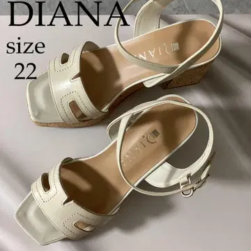 새상품급 DIANA 코르크 힐 샌들 사이즈 22