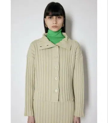 MOUSSY FRONT BUTTON WIDE RIB 스웨터 니트