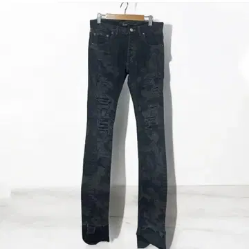 카모플라주 슬림 핏 청바지 사이즈 26