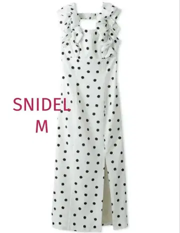 택 포함 새상품 SNIDEL 벌룬 프릴 슬리브 I 라인 원피스 M 사이즈