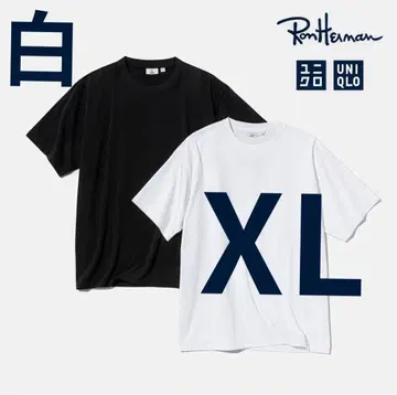 새상품 유니클로 x 론 헤르만 콜라보 T셔츠 화이트 XL