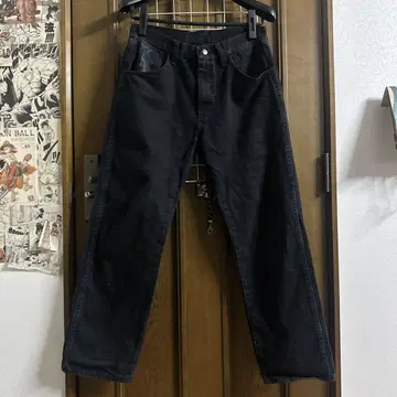 RUSTLER 블랙 데님 팬츠