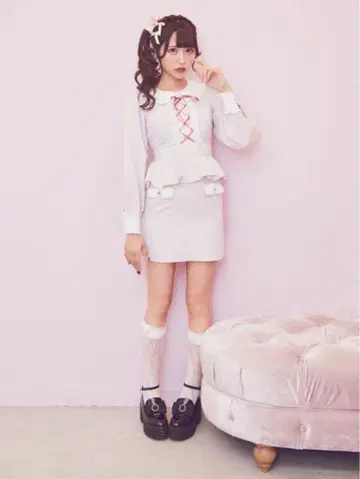Re Twinkle 모노그램 원피스 핑크