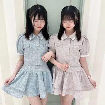 evelyn 에블린 리본 트위드 셋업