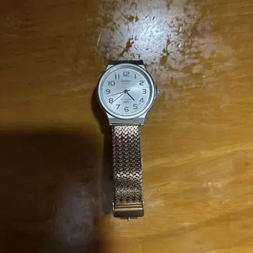 CASIO 쿼츠 손목시계 실버 메쉬
