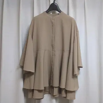IENA 티어드 플레어 블라우스 베이지