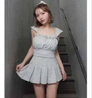 Darich 코르셋 리브 맨투맨 베어 탑