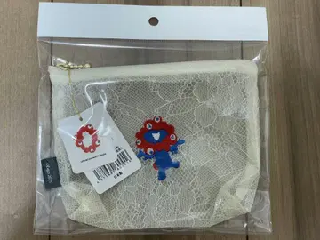 새상품  미야쿠미야쿠 레이스 파우치 화이트
