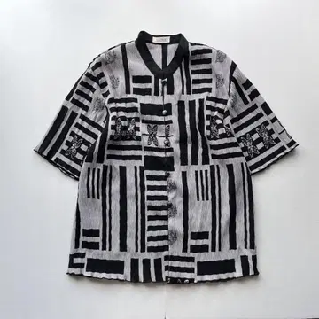 Vintage MAPROA 반팔 셔츠 7080년대 블라우스 쇼와 레트로