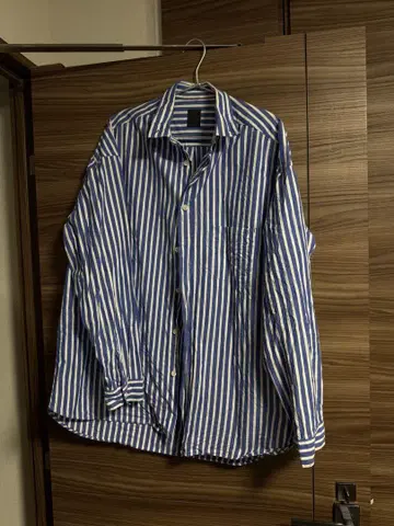 maillot 블루 화이트 스트라이프 긴팔 셔츠 사이즈 4