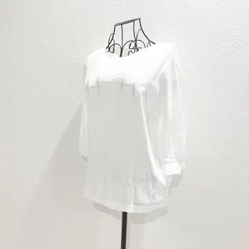 언타이틀 티셔츠 M 화이트 7부 소매 일본제 심플 예쁜 고급스러운