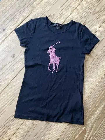 귀중 상품 Ralph Lauren 핑크 포니 비즈 자수