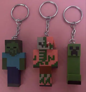 Minecraft 마인크래프트 키링 3종 세트 마인크래프트