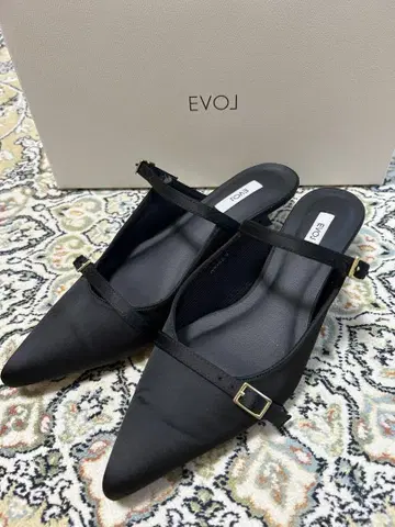 EVOL 이볼 블랙 스틸레토 샌들
