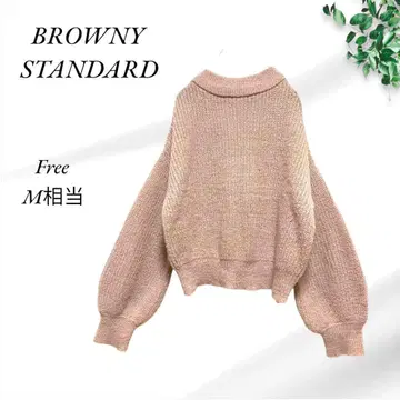 a495. 브라우니 스탠다드/스웨터 [F] M 상당/더스티 핑크/심플